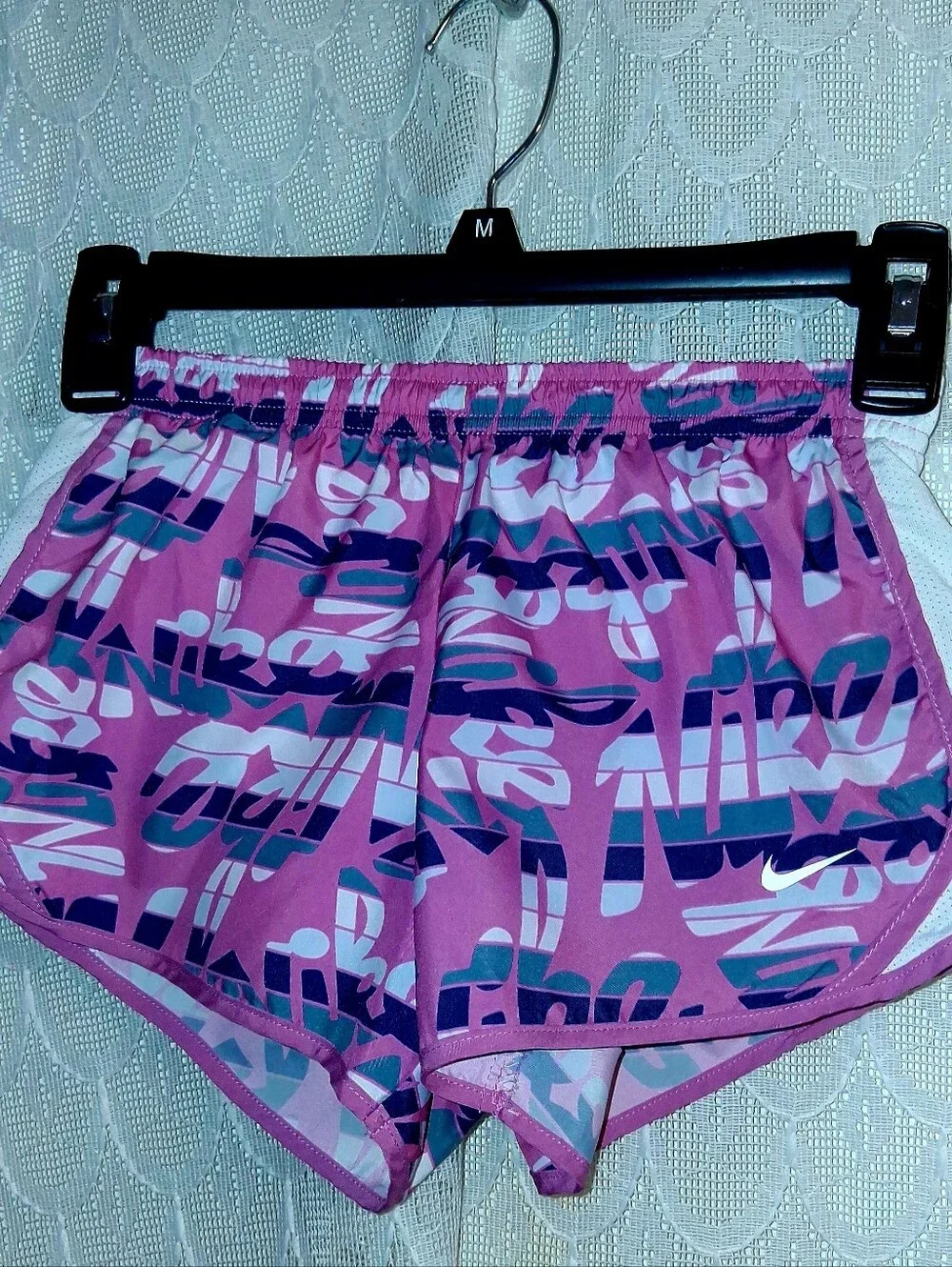 Pink Logo-Pattern Nike DRI-FIT Shorts NWOT